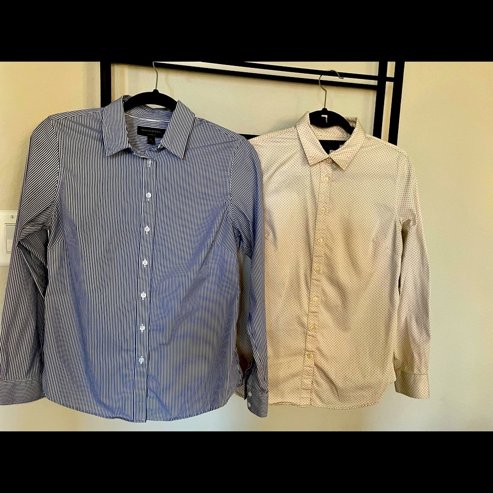Two banana republic Tailored Non-Iron Shirt sz 6